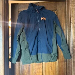 Helly Hansen Navy and Olive Hooded Jacket